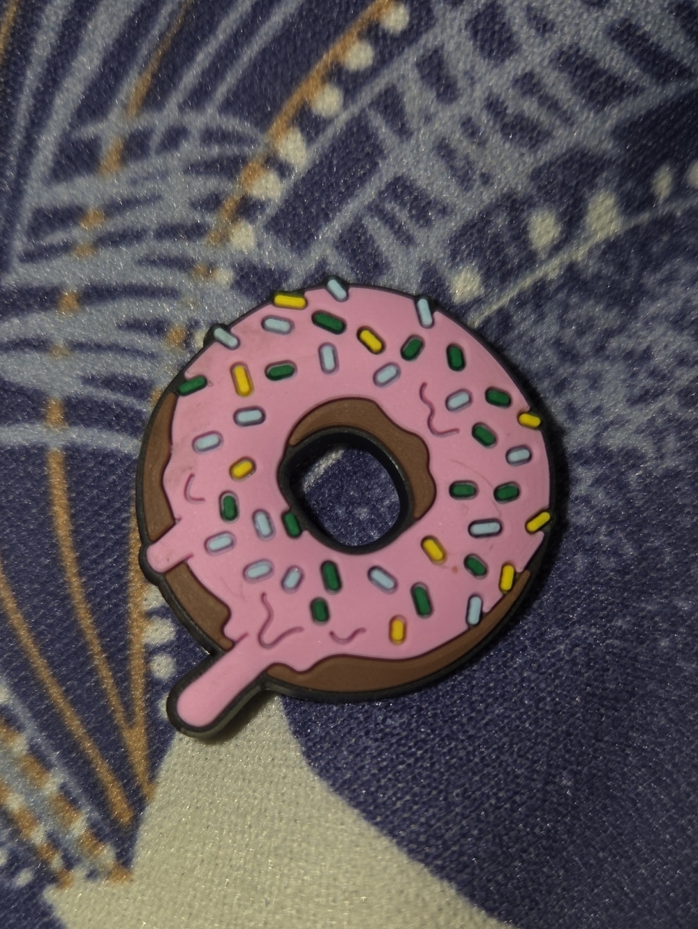 Kids Pink Donut Backpack Croc Charm - Cute Sprinkles Accessory